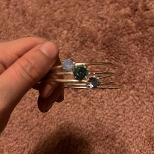 Silver Blue Stone Bracelets